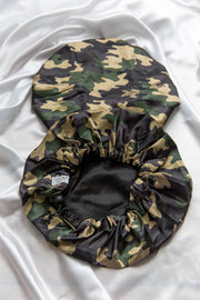 Camo Adjustable Satin Bonnet