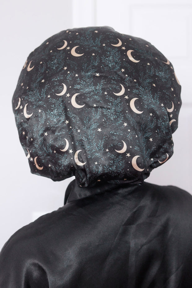 Celestial Satin Bonnet with Ties